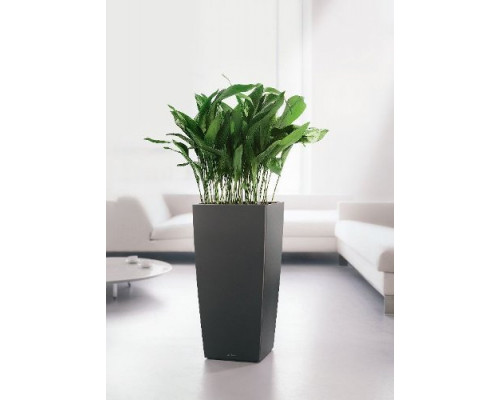 Умный вазон (кашпо и горшок) Lechuza Cubico Color 22 Серый для цветов и растений