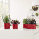 Умный вазон (кашпо и горшок) Lechuza Cube Glossy 16 Красный для цветов и растений