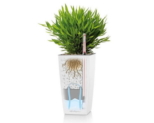 Умный вазон (кашпо и горшок) Lechuza Maxi Cubi Белый для цветов и растений